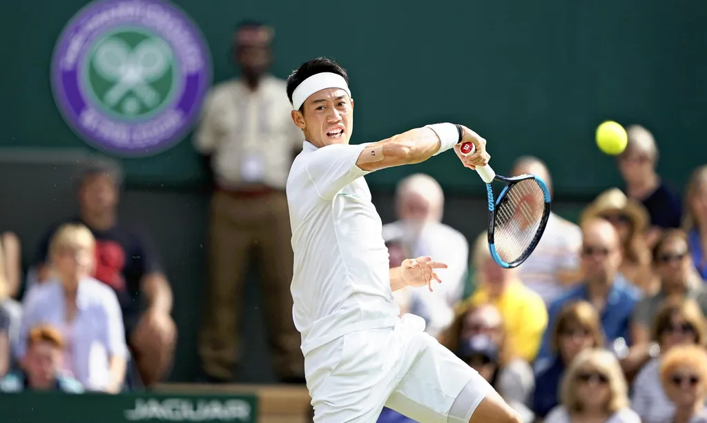 錦織圭2019年打進溫布頓八強。圖片來源：達志影像資料照