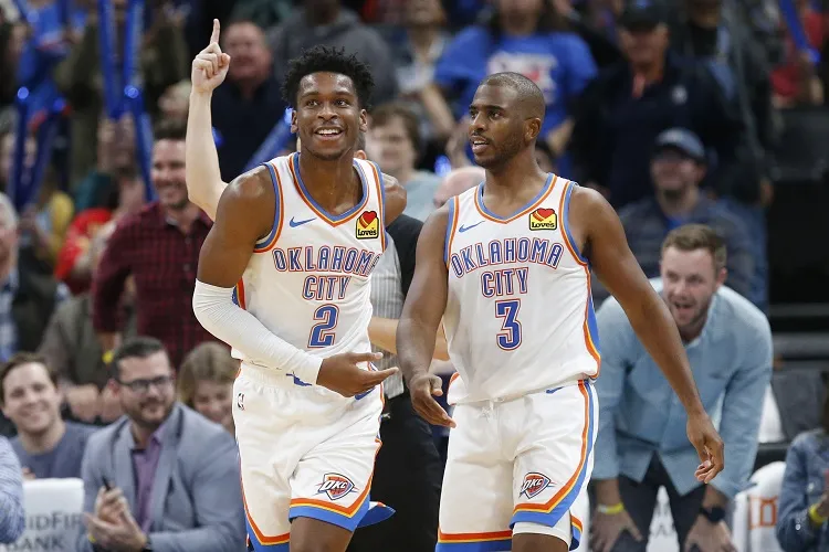 Chris Paul(右)與SGA。圖片來源:達志影像