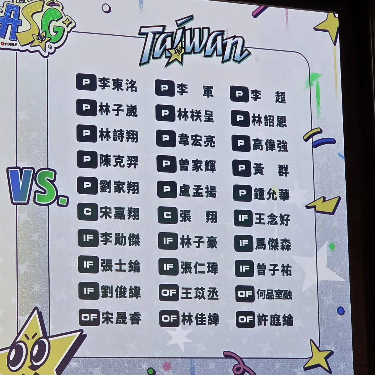 TEAM TAIWAN名單。記者羅惠齡攝