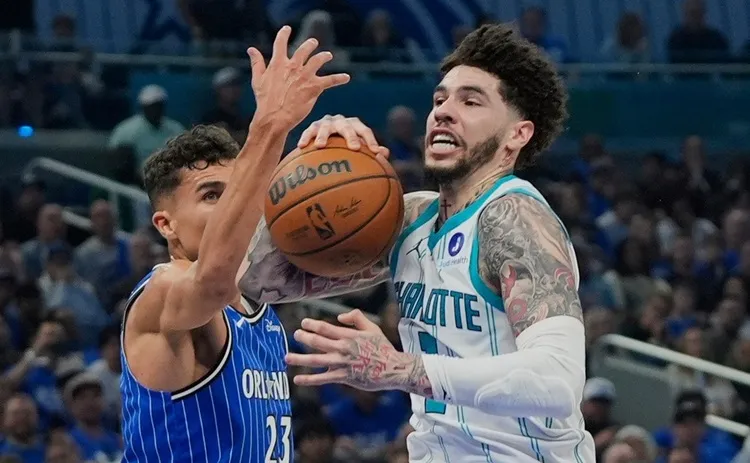 LaMelo Ball(右)。圖片來源：達志影像