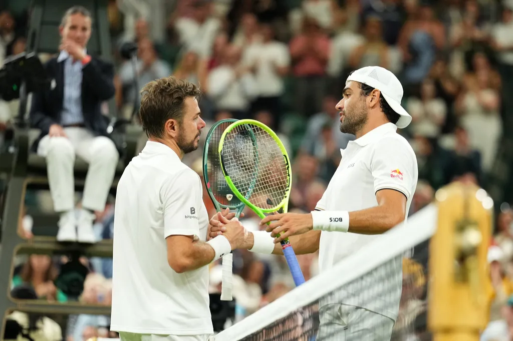 Stan Wawrinka、Matteo Berrettini。圖片來源:達志影像