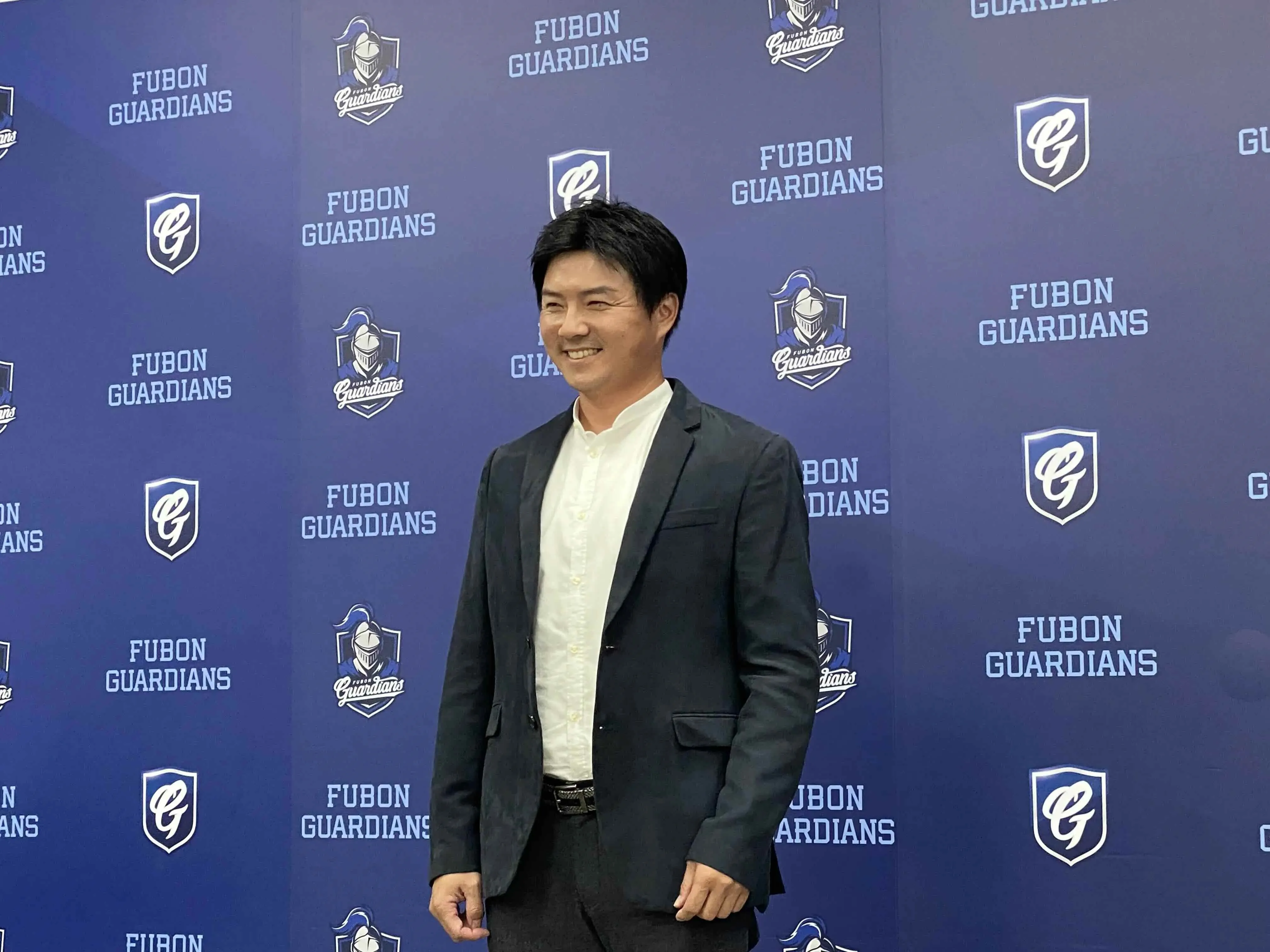 富邦悍將副領隊林威助。圖片來源:李升愷攝(資料照)