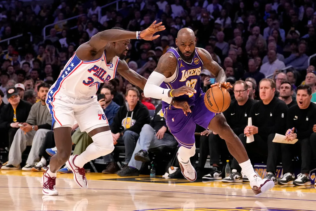 76人成為LeBron James的熱門下家。圖片來源:達志影像