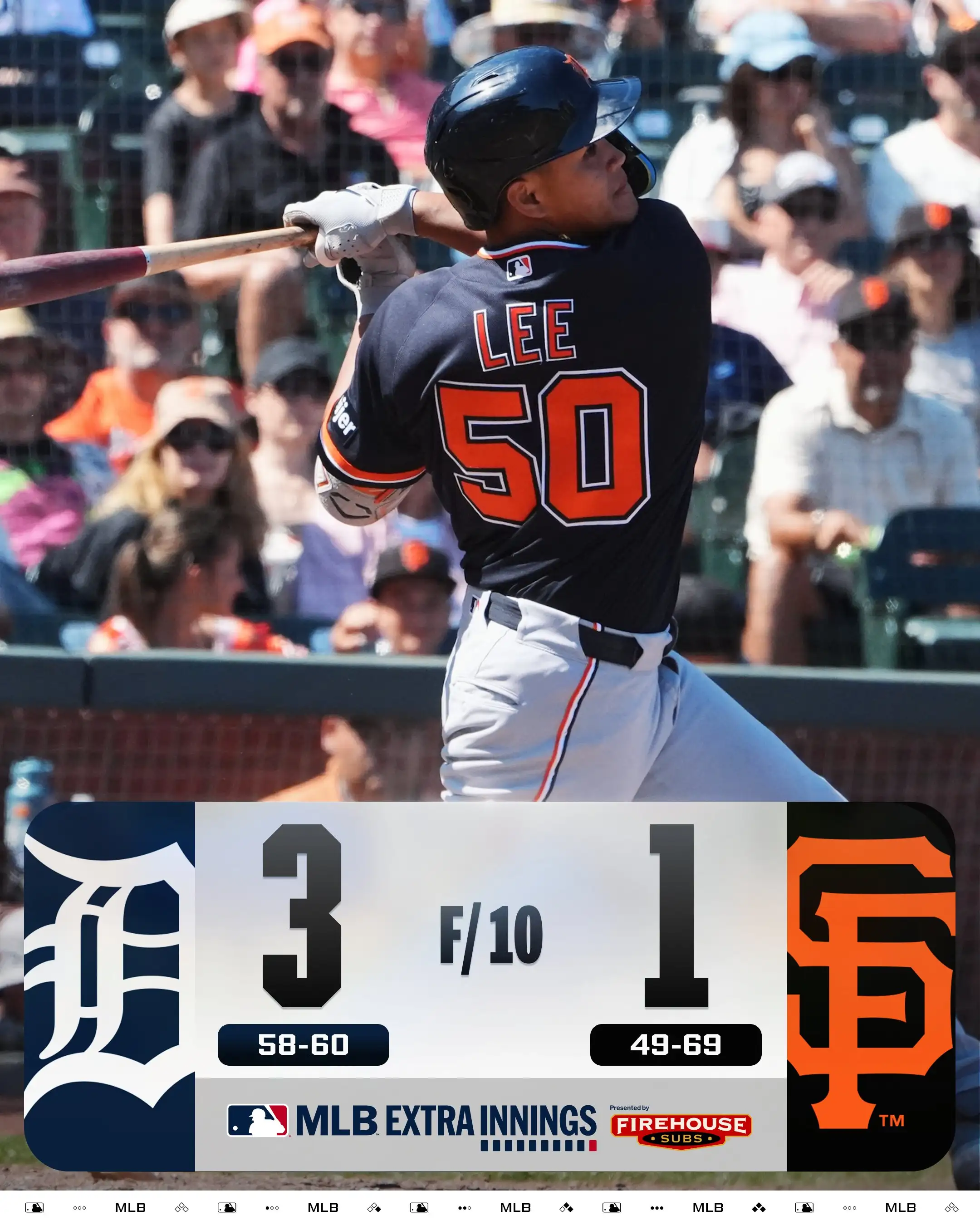 李灝宇老虎巨人之戰的成為封面人物。圖片來源:MLB X