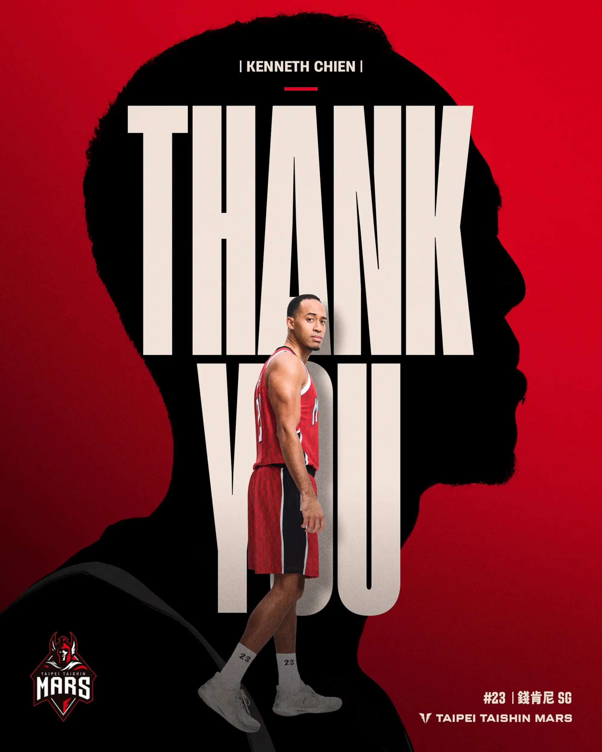 臺北台新戰神Thank You錢肯尼。圖片來源:臺北台新戰神提供