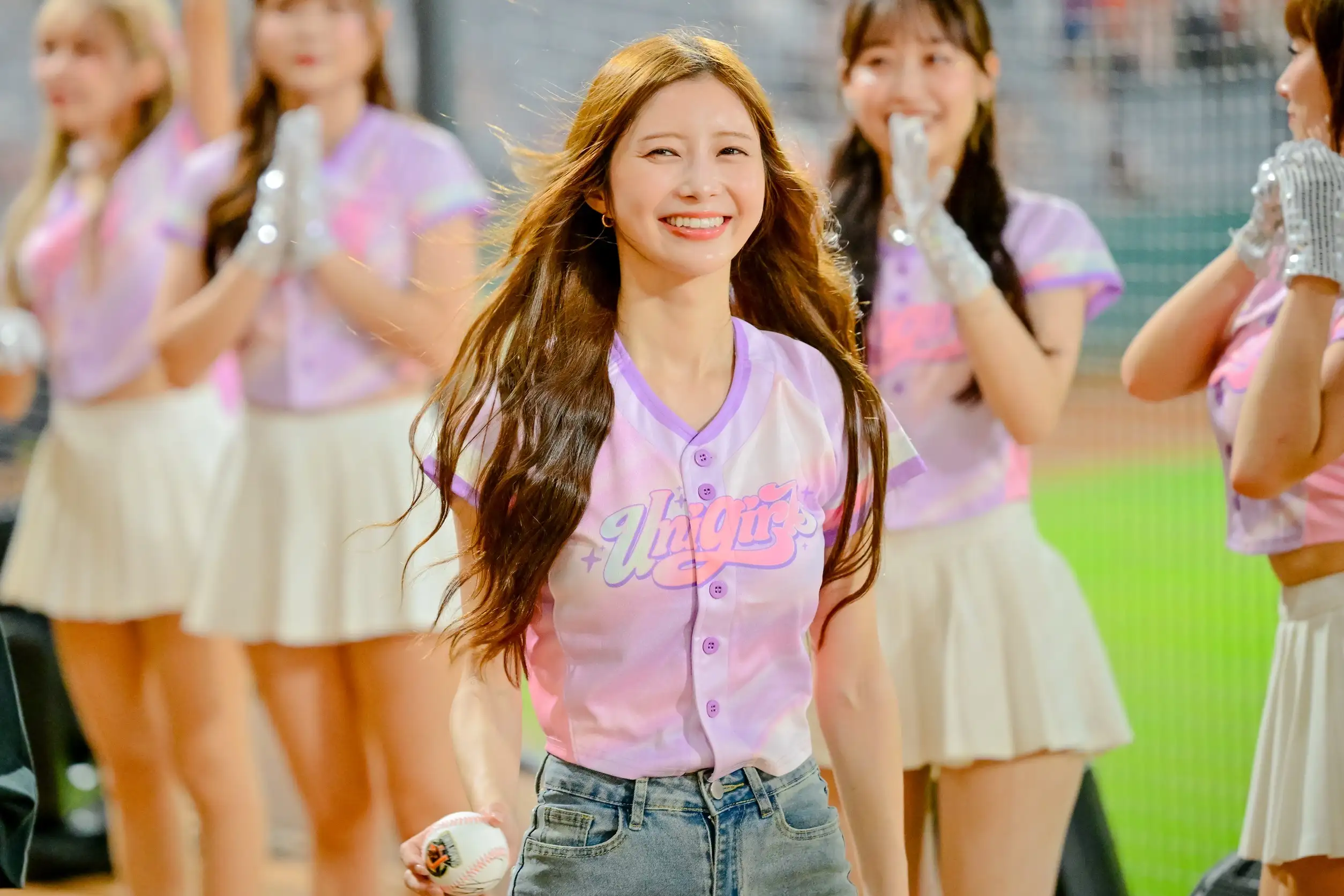 松川星笑容甜美。統一獅提供