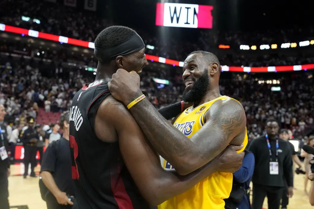 Bam Adebayo被問到心中歷史前5大球星,好友詹皇未上榜引熱議。圖片來源:達志影像