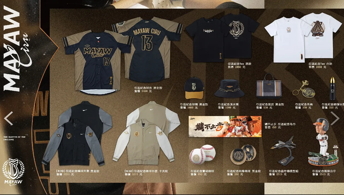 引退商品。統一獅提供