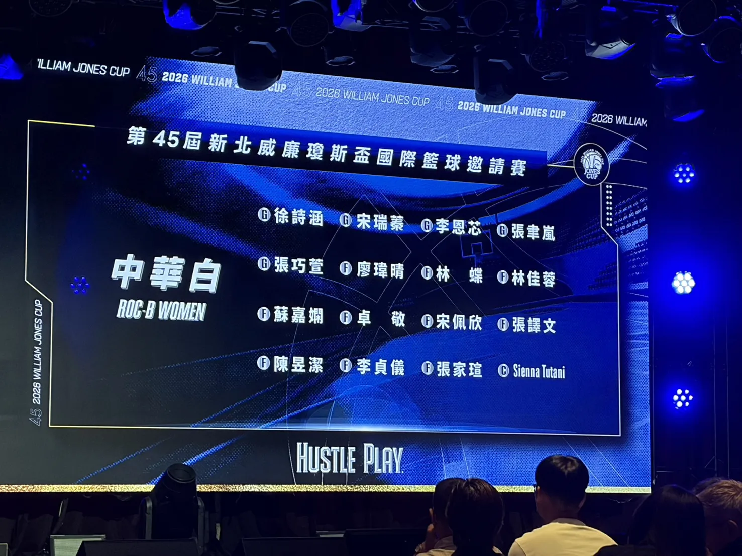 中華女籃白隊名單。圖片來源:記者吳嘉倪/攝