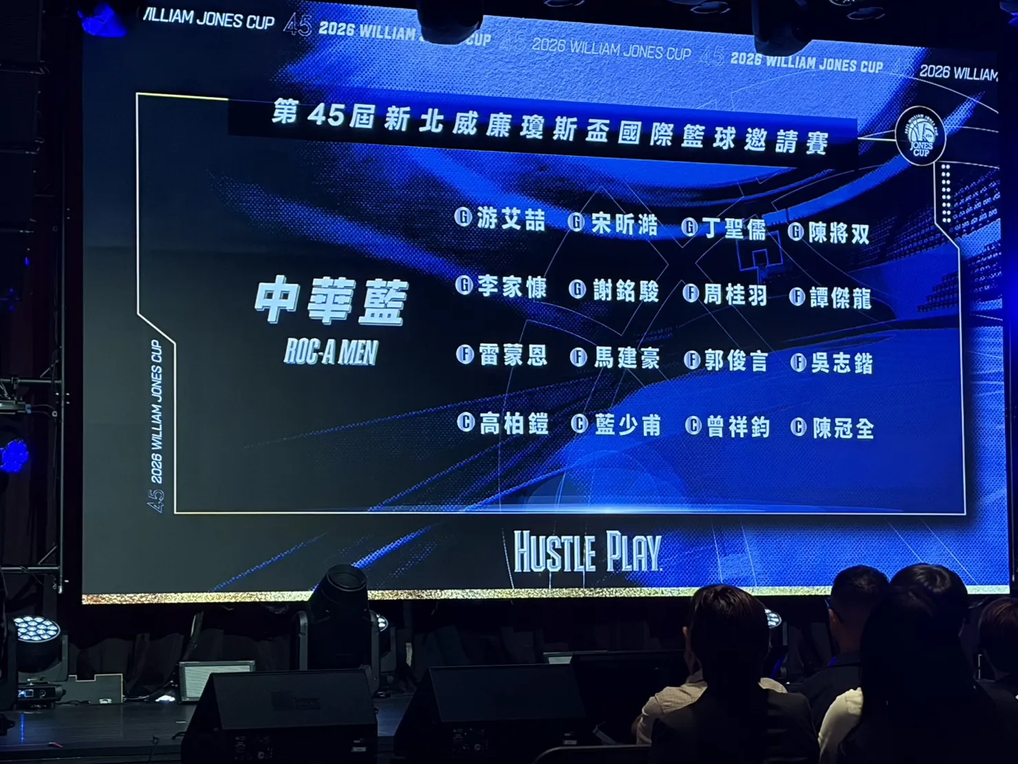 中華男籃藍隊名單。圖片來源:記者吳嘉倪/攝