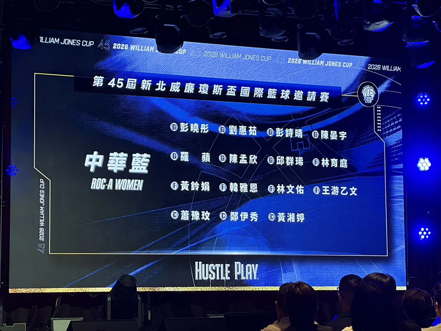 中華女籃藍隊名單。圖片來源:記者吳嘉倪/攝
