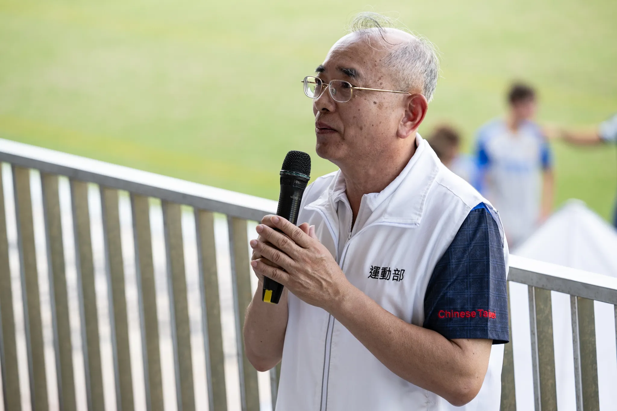 FORMOSA 7s吸引國際勁旅來台,運動部參事呂忠仁親臨球場。圖片來源:柏文健康事業提供
