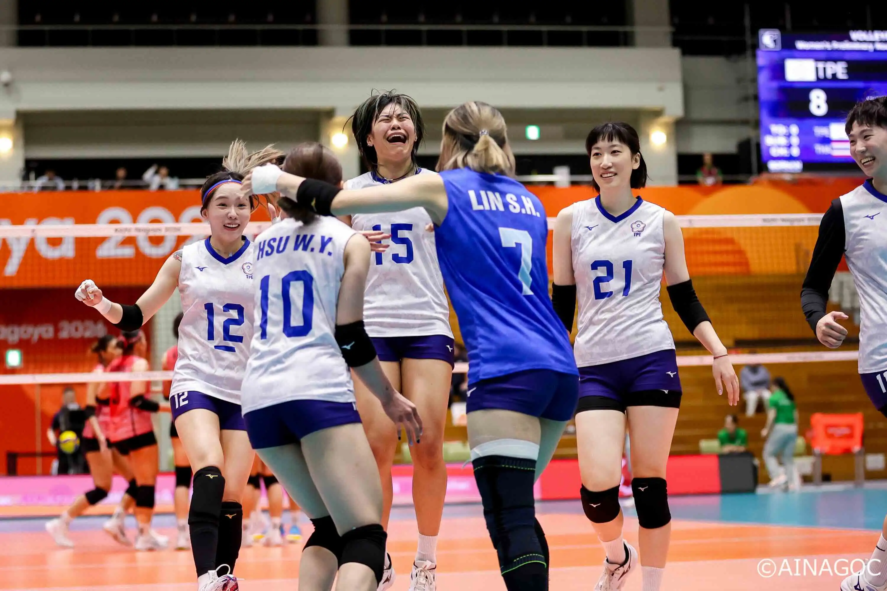 中華女排分組第二晉級八強。圖片來源:©AINAGOC