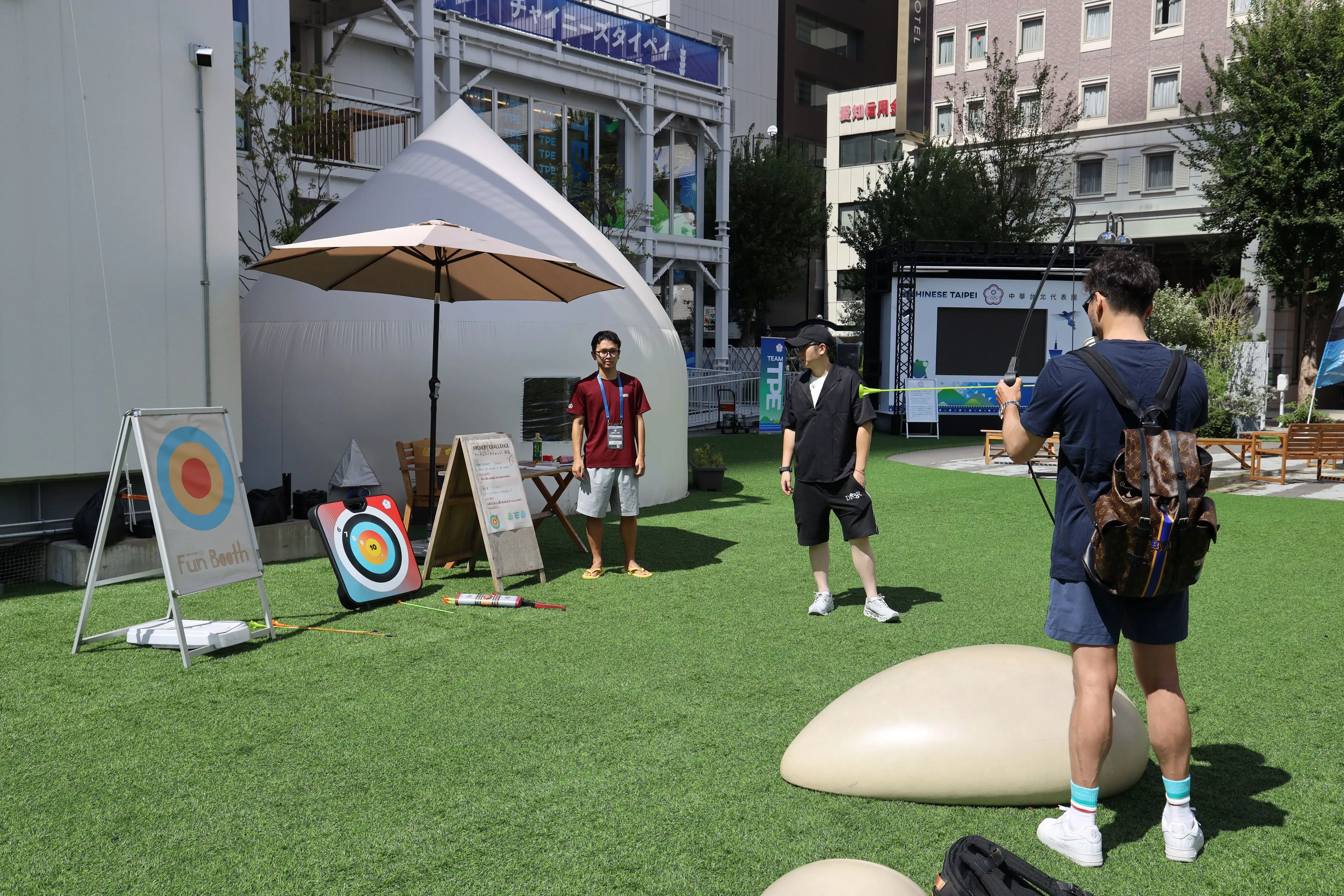 中華奧會在日本名古屋市中心打造「國家奧會接待中心。圖片來源:中華奧會