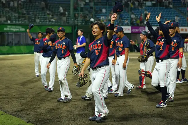亞運日本棒球隊。圖片來源:日本武士隊官網