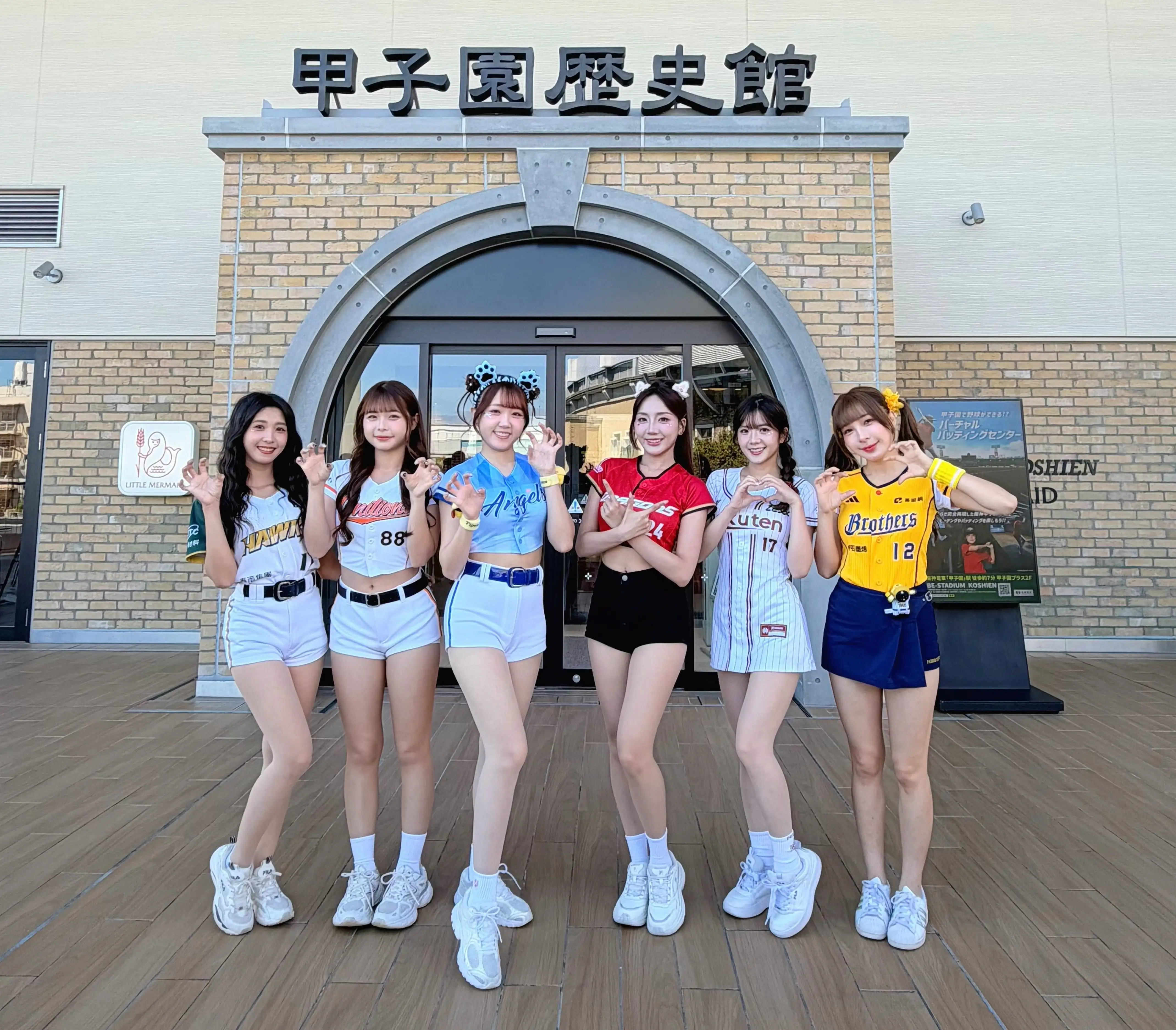 阪神甲子園「台灣日」6大啦啦隊女孩跨海助陣。圖片來源：中華職棒