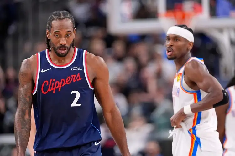 Kawhi Leonard(左)。圖片來源:達志影像